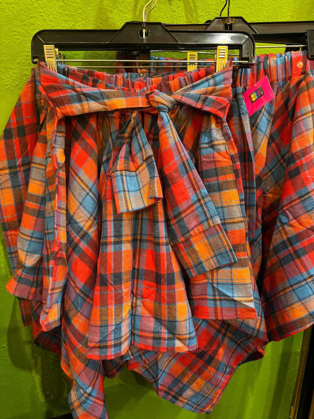 Flirty flannel skirt